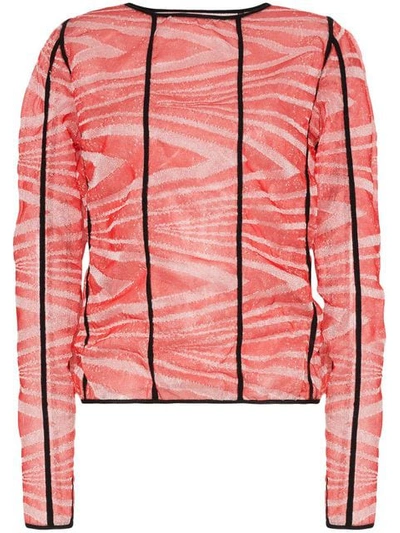 Asai Wave Gleam Tie-dye Top In Red