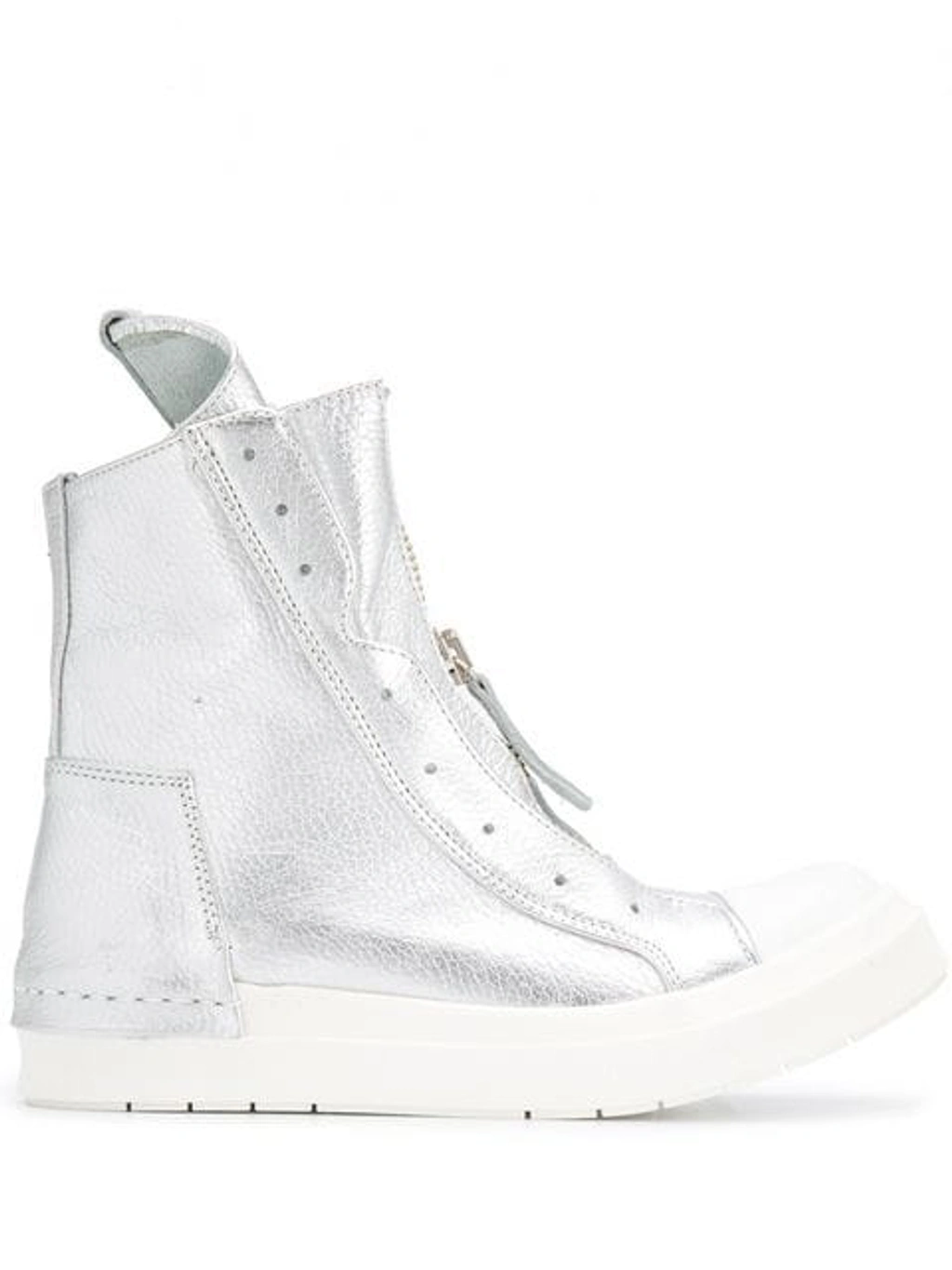 Cinzia Araia Double Zip Sneakers In Silver | ModeSens