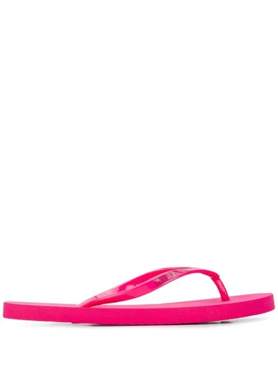 Calvin Klein Logo Flip Flop In Pink