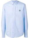 Kenzo Cotton Shirt In Light Blue