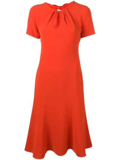 Diane Von Furstenberg Flared Hem Dress In Orange