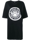 Balmain Printed Cotton-jersey T-shirt In Black