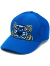 Kenzo Tiger Baseball Cap In Blue