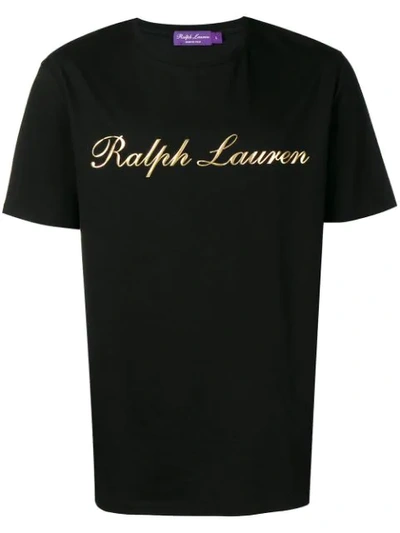 Ralph Lauren Contrast Logo T-shirt In Black