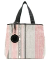 Stella Mccartney Striped Tote Bag - Neutrals