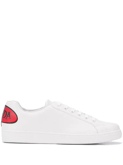 Prada Sneakers Mit Sprechblase - Weiss In White