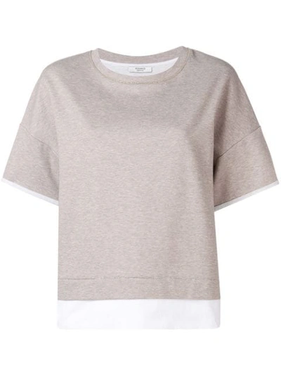 Peserico Layered T-shirt - Grey