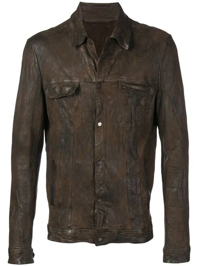 Salvatore Santoro Crushed Style Shirt Jacket - Brown