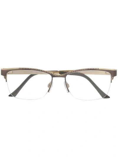 Cazal Rectangular Frame Glasses In Grey