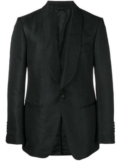 Tom Ford Textured Suit Jacket In Black
