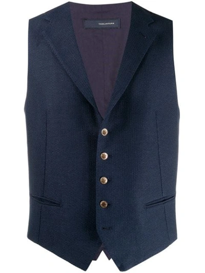 Tagliatore Knitted Waistcoat In Blue