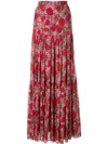 Alexis Grizelda Printed Maxi Skirt In Pink