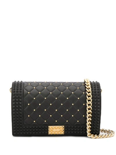 Designinverso Cortina Quilted Shoulder Bag - Black In Black