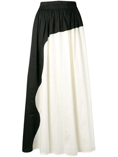 Mara Hoffman Monochrome High Rise Maxi Skirt In Black
