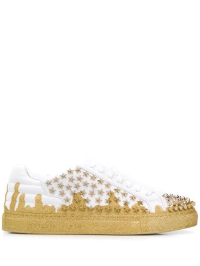 Philipp Plein Low-top Studded Sneakers In White