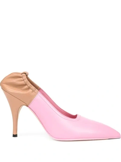 Victoria Beckham Dorothy Elastic Back Pointed Pump In Pnk/nude