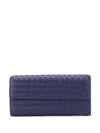 Bottega Veneta Intrecciato Nappa Continental Wallet In Blue