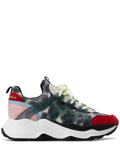 Philipp Plein Colour-block Sneakers In Grey