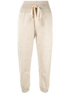 Bassike High-waist Drawstring Trousers In Brown