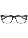 Montblanc Wayfarer Frame Glasses In Brown