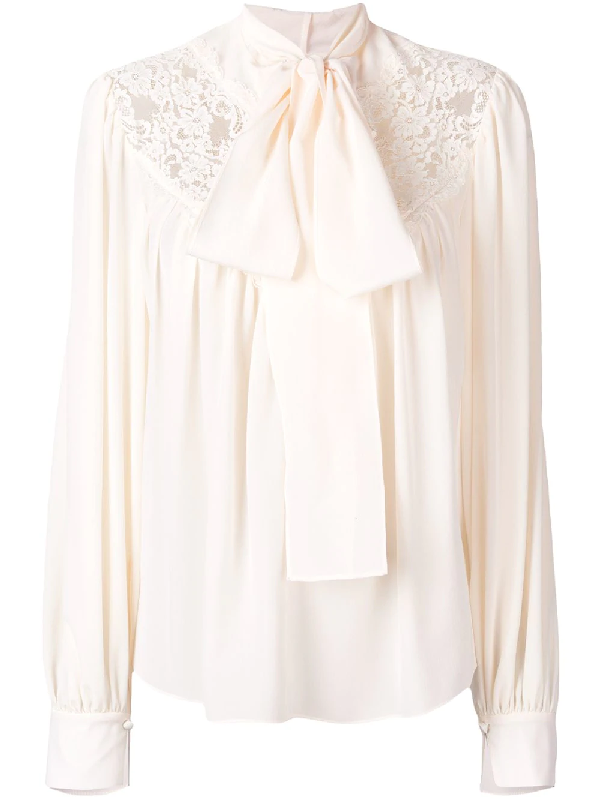 Stella Mccartney Bluse Mit Floraler Spitze Weiss In White Modesens