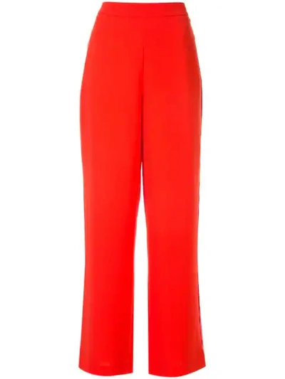 Layeur High-waisted Trousers In Red
