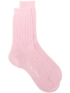 N•peal N.peal Ribbed Knit Socks - Pink