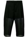 Maison Margiela Low-rise Wool-blend Cropped Pants In Black
