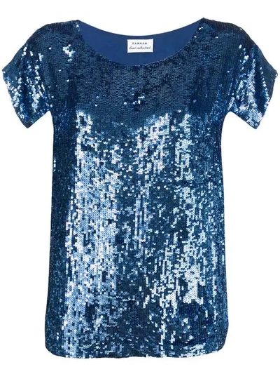 P.a.r.o.s.h Sequined Top In Blue