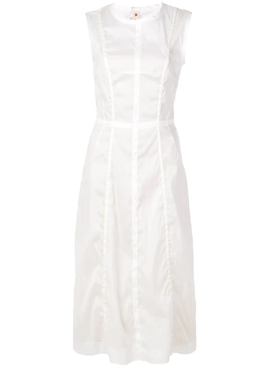Marni Sleeveless Silk-blend Dress In White