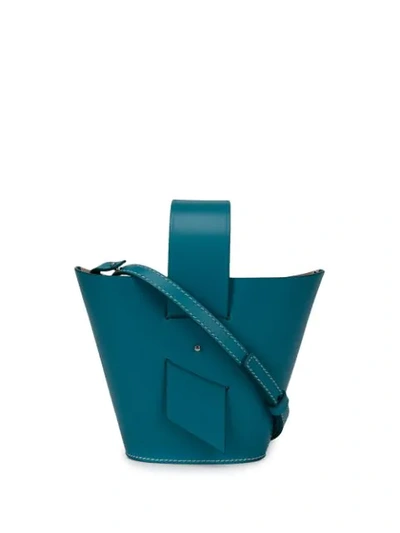 Carolina Santo Domingo Amphora Bucket Bag In Blue