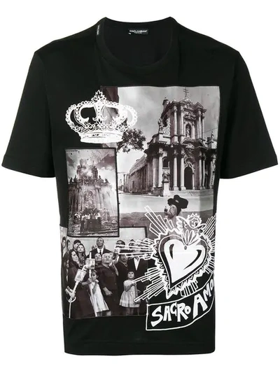 Dolce & Gabbana Graphic T-shirt In Black
