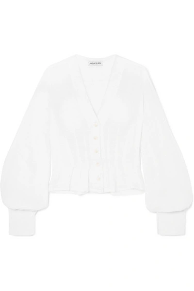 Anna Quan Casey Seersucker Shirt In White
