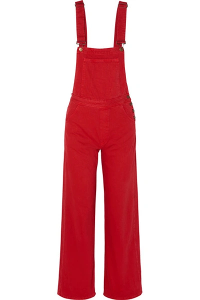 M.i.h. Jeans Paradise Denim Overalls In Red