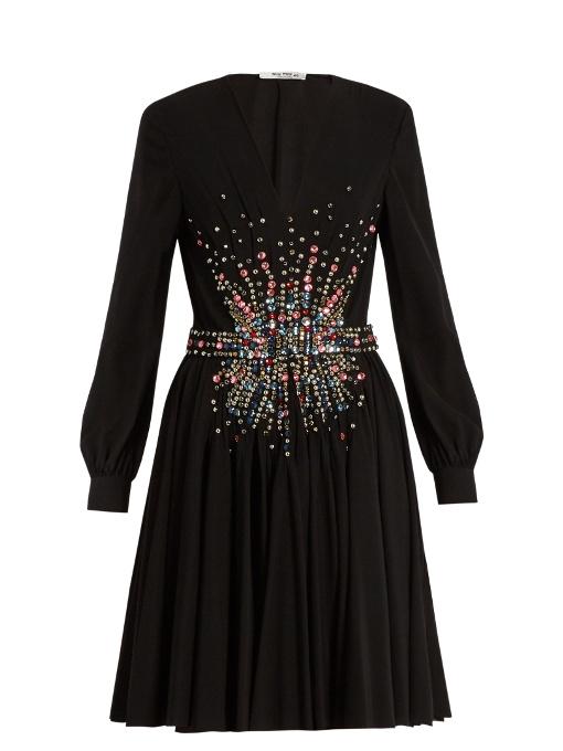 miu miu black mini dress