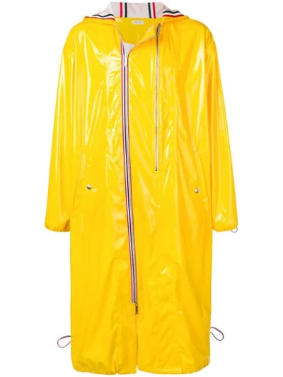 Thom Browne Oversized Nylon Slicker Swim Parka In 745 Medium Yellow