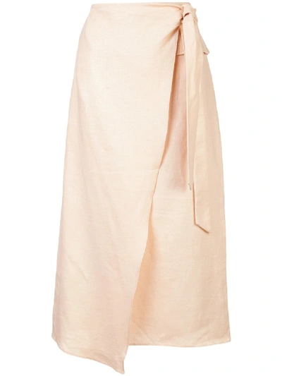 Tibi Canvas Wrap Skirt - Pink