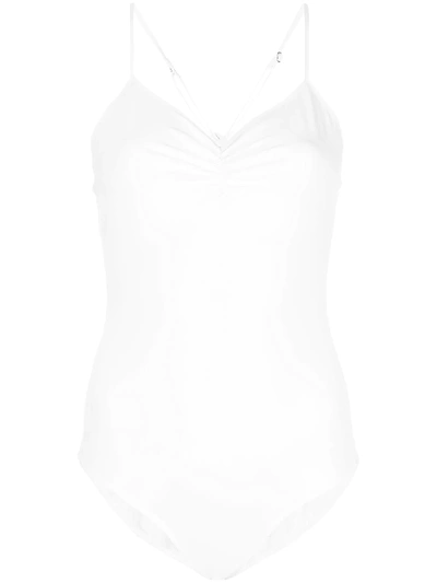 Tibi Cami Draped Bodysuit - White