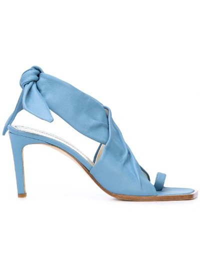 Tibi Axel Toe Ring Sandals In Blue