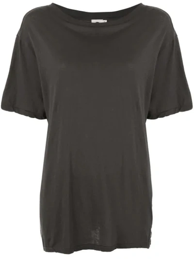 Bassike T-shirt Im Oversized-look - Grau In Grey