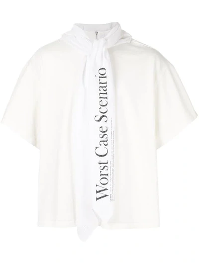 Yoshiokubo Scarf Detail T-shirt - White