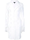 Comme Des Garçons Floral Lace Deconstructed Coat - White