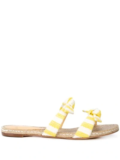Alexandre Birman Striped Sandals In Yellow