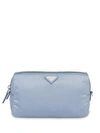 Prada Fabric Cosmetic Pouch In Blue