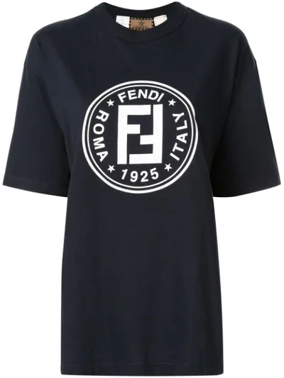 Pre-owned Fendi Vintage Logo T-shirt In Blue