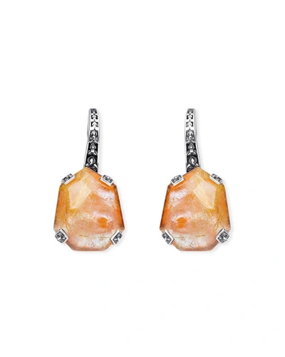 Stephen Dweck Galactical Doublet Drop Earrings In Pink Mother-of-pearl In Light Pink