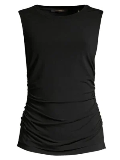 Kobi Halperin Eden Sleeveless Ruched Top In Black
