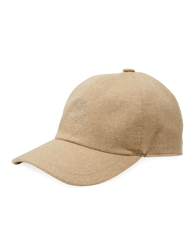 Loro Piana Storm System Cashmere Baseball Hat In Beige