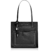 Marc Jacobs The Grind Medium Leather Tote In Black/ Dark Cherry