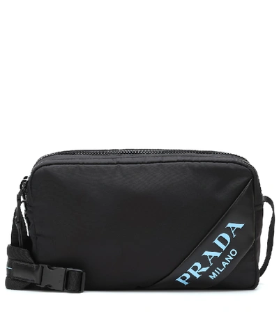 Prada Nylon Shoulder Bag In Black